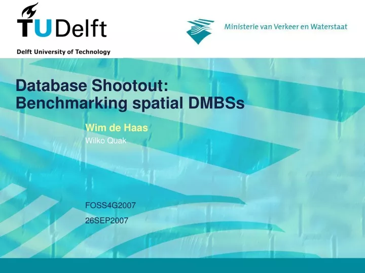 database shootout benchmarking spatial dmbss