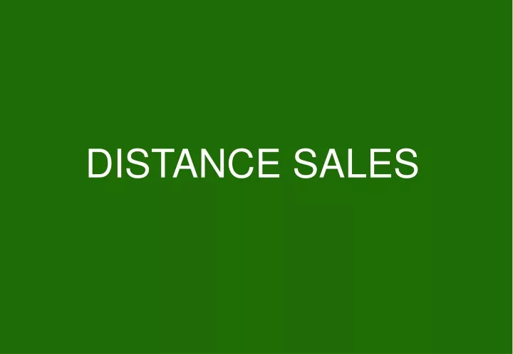 distance sales