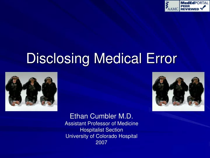 disclosing medical error