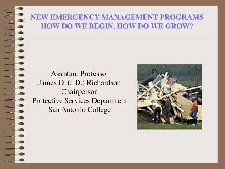 new emergency management programs how do we begin
