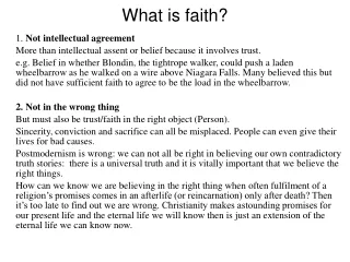 What is faith?