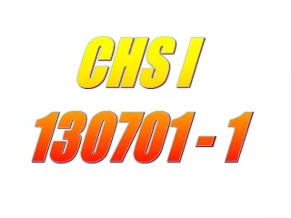 CHS I 130701 - 1