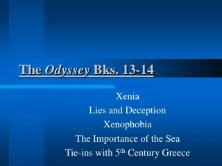 The  Odyssey  Bks. 13-14