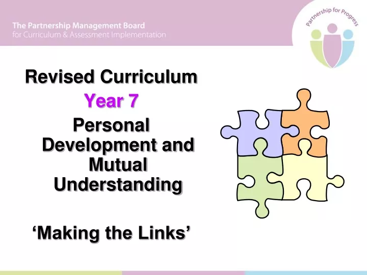 revised curriculum year 7 personal development