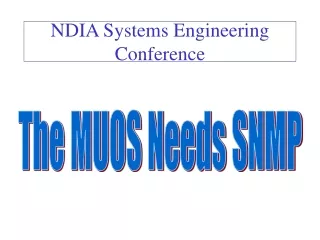 NDIA Systems Engineering Conference