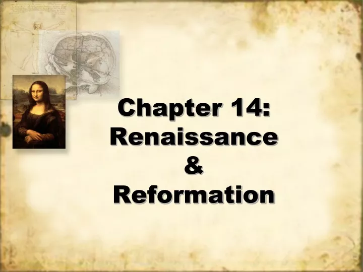 chapter 14 renaissance reformation