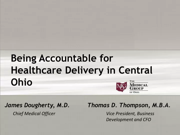 being accountable for healthcare delivery