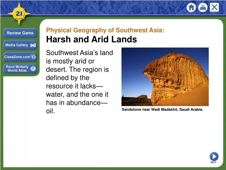 physical geography of southwest asia harsh
