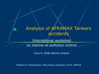 Analysis of AFRAMAX Tankers accidents