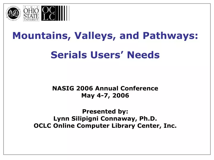 mountains valleys and pathways serials users
