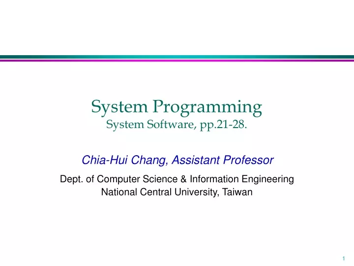system programming system software pp 21 28