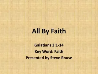 All By Faith