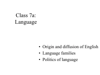 Class 7a:  Language