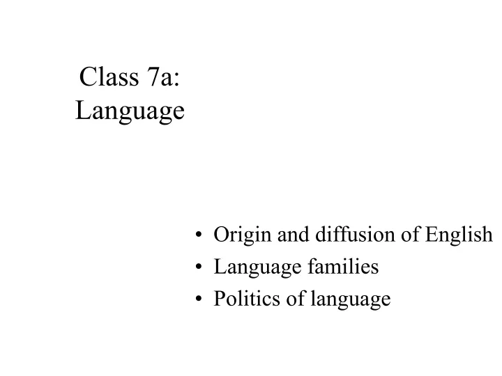 class 7a language