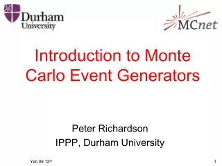 Introduction to Monte Carlo Event Generators