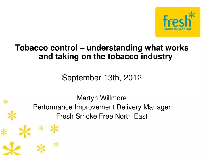 tobacco control understanding what works