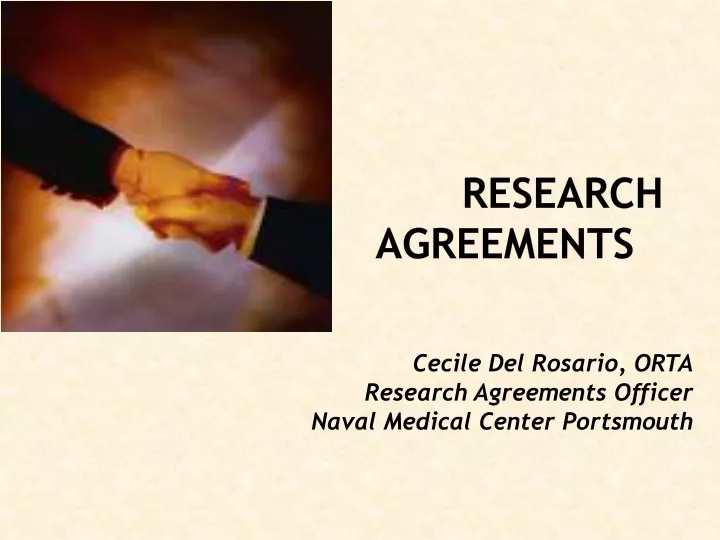 research agreements