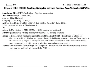 Project: IEEE P802.15 Working Group for Wireless Personal Area Networks (WPANs)