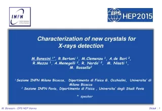 Characterization of new crystals for  X-rays detection