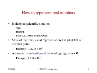 How to represent real numbers