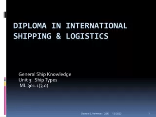 Diploma in International Shipping &amp; Logistics