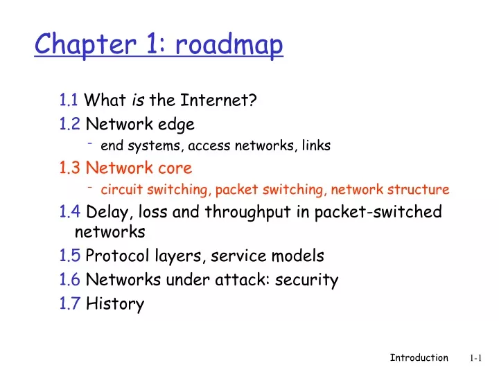 chapter 1 roadmap