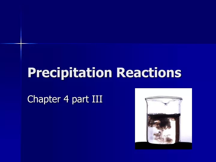 precipitation reactions