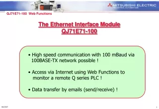 The Ethernet Interface Module  QJ71E71-100