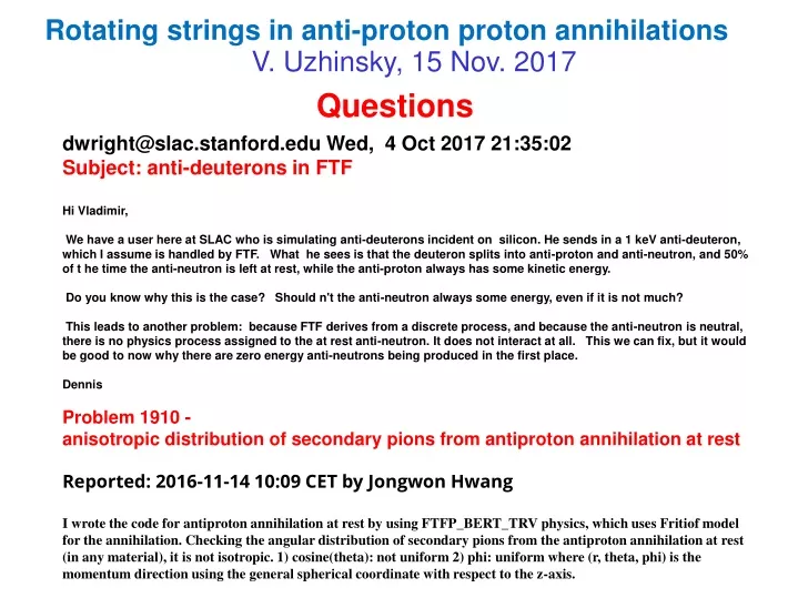 rotating strings in anti proton proton
