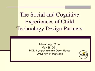 The Social and Cognitive Experiences of Child Technology Design Partners