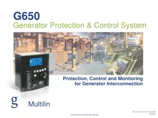 G650 Generator Protection &amp; Control System