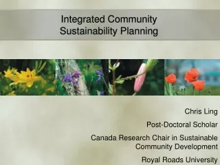 Integrated Community Sustainability Planning