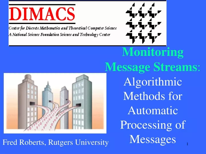 monitoring message streams algorithmic methods