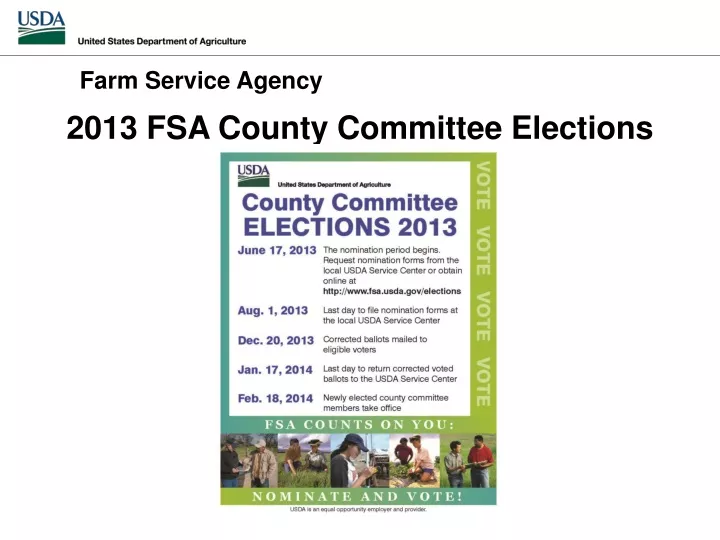 2013 fsa county committee elections