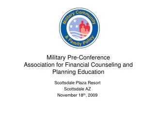 Military Pre-Conference Association for Financial Counseling and Planning Education