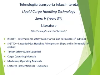ISGOTT – International Safety Guide for Oil and Terminals (4 th  edition)