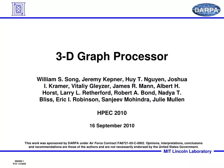 3 d graph processor