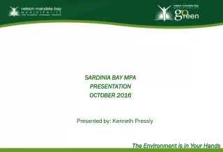 SARDINIA BAY MPA PRESENTATION  OCTOBER 2016