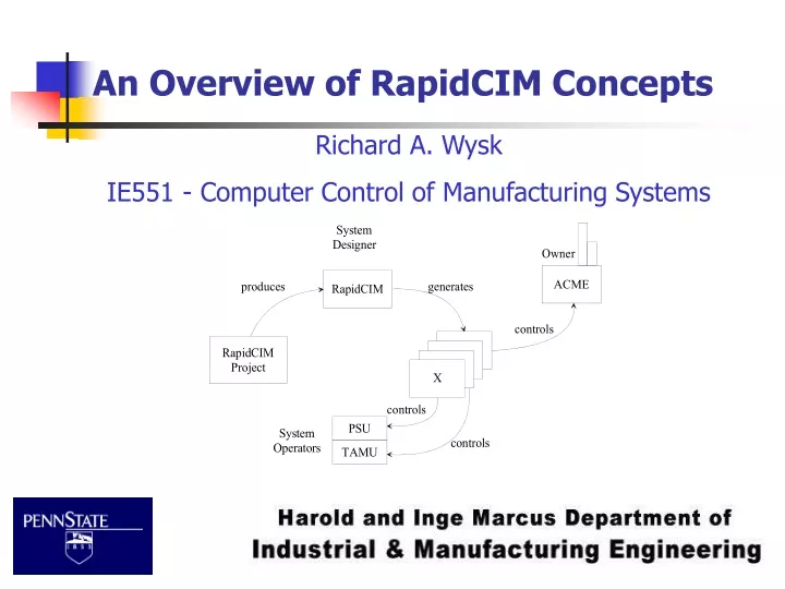 an overview of rapidcim concepts