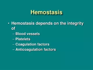 Hemostasis