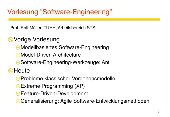 vorlesung software engineering