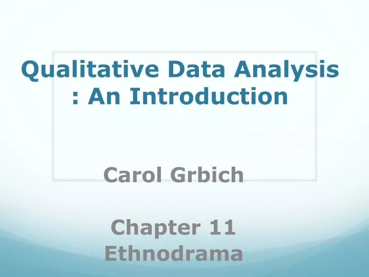 qualitative data analysis an introduction