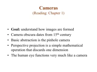 Cameras (Reading: Chapter 1)
