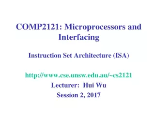 COMP2121: Microprocessors and Interfacing