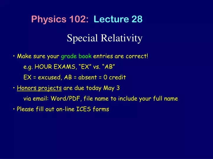 special relativity