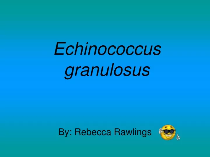 echinococcus granulosus