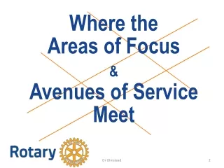 Where the  Areas of Focus  &amp; Avenues of Service  Meet