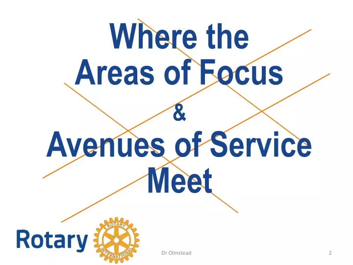 where the areas of focus avenues of service meet