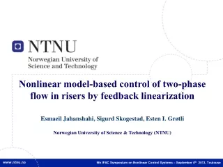 Nonlinear model-based control of two-phase flow in risers by feedback linearization
