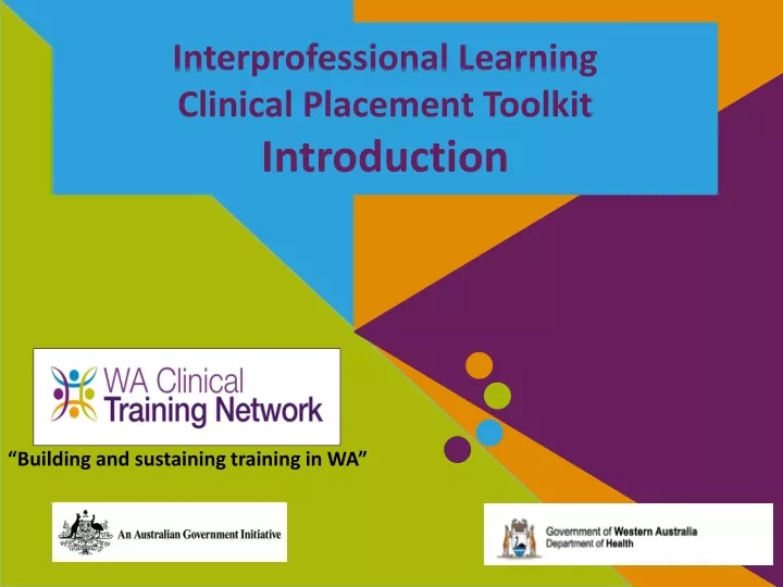 interprofessional learning clinical placement toolkit introduction